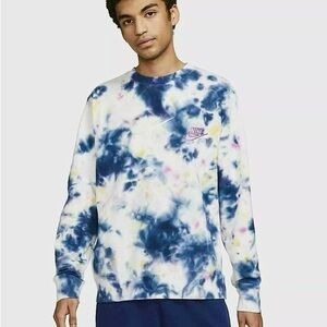 Nike Sportswear Men's Tie-Dye French Terry Long Sleeve Top